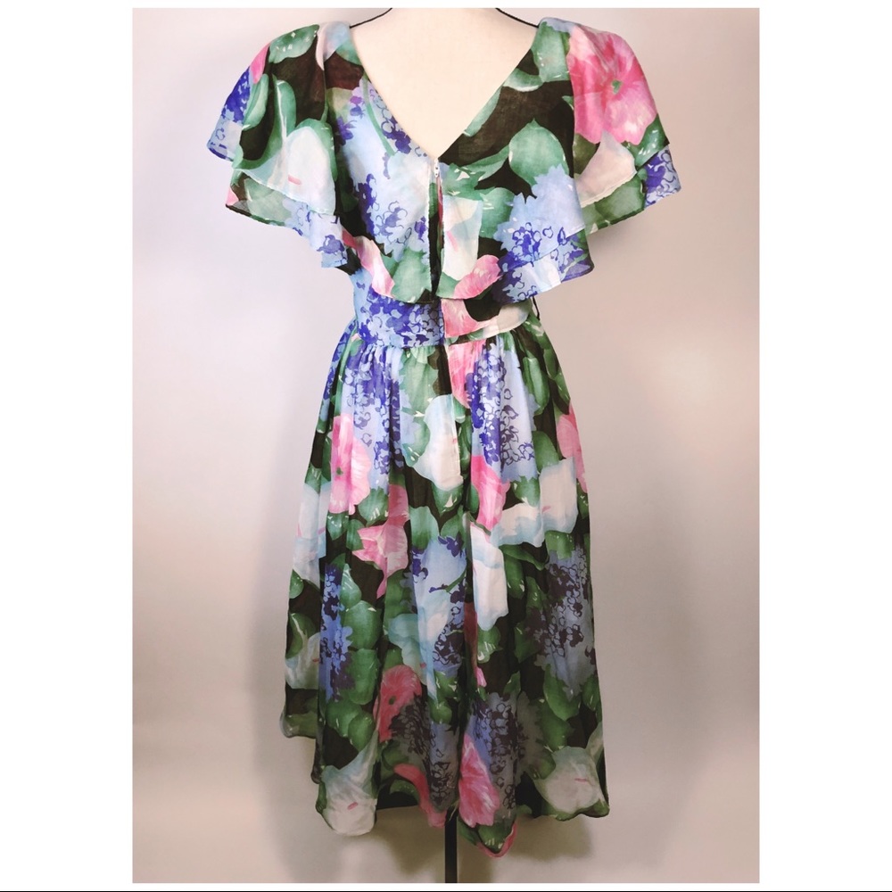 Act 1 Vintage 1980’s Floral Summer Dress - image 2